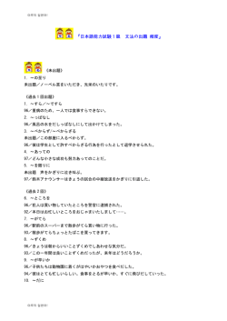 日本語能力試験1級 文法の出題 頻度