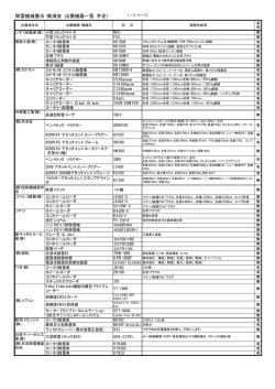 除雪機械展示・実演会 出展機器一覧（予定）