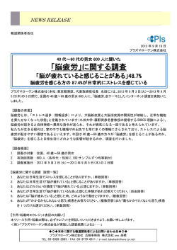 「脳疲労」に関する調査
