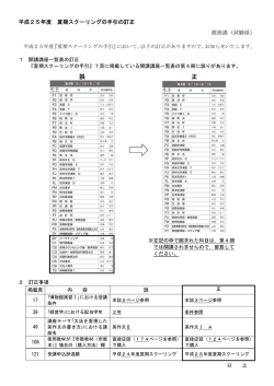 平成25年度 夏期スクーリングの手引