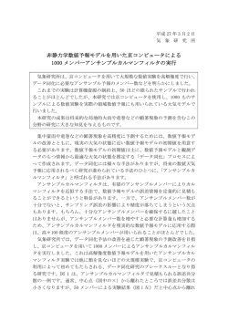非静力学数値予報モデルを用いた京コンピュータによる 1000 メンバー