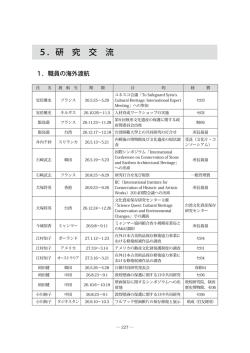 5. 研究交流 - 東京文化財研究所