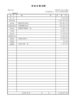平成21年度財産目録 - 社会福祉法人 四天王寺福祉事業団
