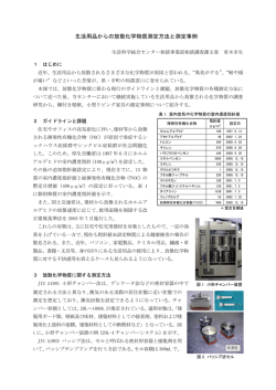 生活用品からの放散化学物質測定方法と測定事例