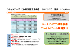 シティツアーズ 【中部国際空港発】 SKYで行く！沖縄 レンタカー