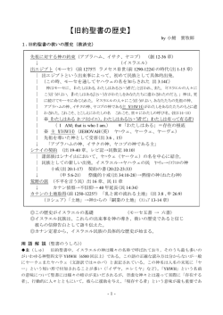 【旧約聖書の歴史】