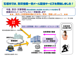 災害情報一斉メール配信サービスの登録方法について