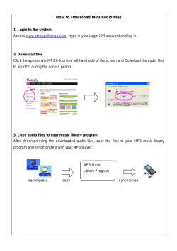 How to MP3 audio files