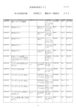 村岡花子関連図書リストはこちら