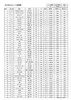 2012年ヨットレース成績表