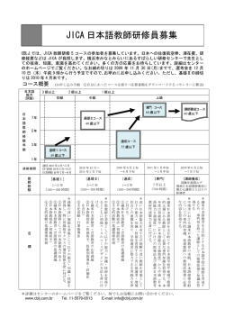 JICA 日本語教師研修員募集