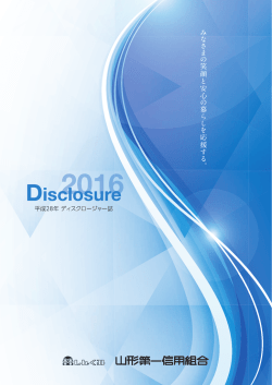 ディスクロージャー誌 平成28年3月期（PDFファイル）