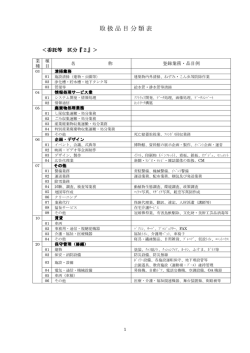 取扱品目分類表(352KBytes)