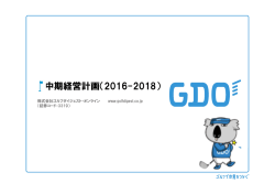 中期経営計画（2016-2018）