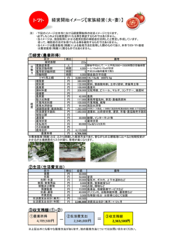 経営開始イメージ【家族経営（夫・妻）】 － ＝