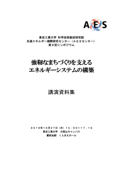 強靭なまちづくりを支える エネルギーシステムの構築