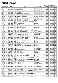 1月第5週（アルバム）
