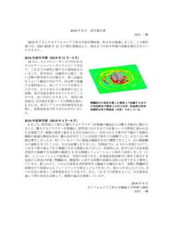 留学先からの報告(PDF：213KB