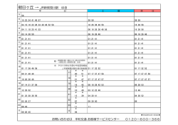 朝日ヶ丘 → JR新検見川駅 ゆき お問い合わせは 平和交通 お客様