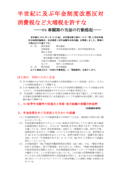 半世紀に及ぶ年金制度改悪反対 消費税など大増税を許すな