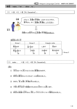 （しえき）causative