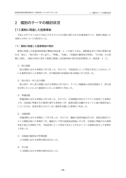 （個別のテーマ） 薬剤に関連した医療事故
