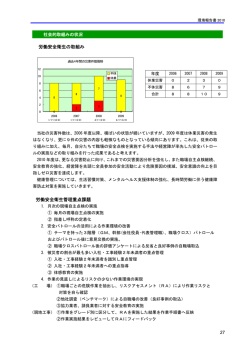 労働安全衛生の取組み 労働安全衛生管理重点課題