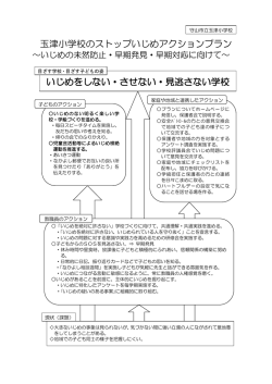 玉津小学校のストップいじめアクションプラン いじめをしない・させない