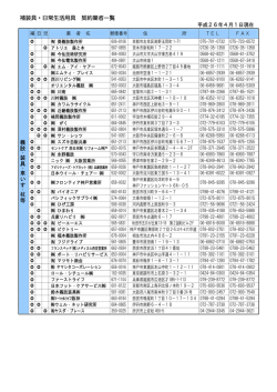 契約業者一覧表（PDF：388KB）