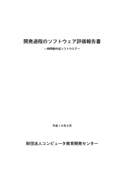 開発過程のソフトウェア評価報告書（PDF形式 937KB）