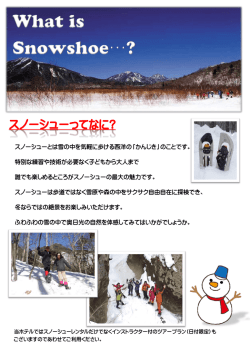 スノーシューってなに? - 日光アストリアホテル