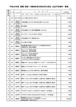 せり売り物件一覧表 - 北海道釧路総合振興局
