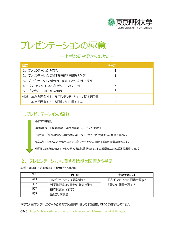 プレゼンテーションの極意