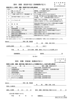 登校・登園・登室許可証