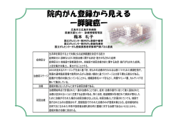 院内がん登録から見える 膵臓癌 ー膵臓癌ー