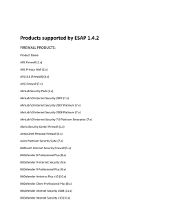Products supported by ESAP 1.4.2