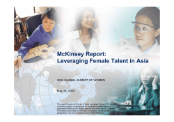 McKinsey report: Leveraging Female Talent in Asia