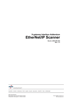 Anybus&reg; X-gateway Interface Addendum EtherNet/IP Scanner