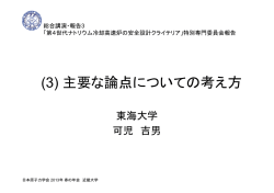 （3） 主要な論点についての考え方 〔可児吉男（東海大学）〕