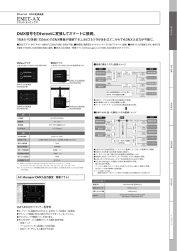 DMX信号をEthernetに変換してスマートに接続。