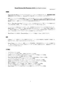 Sound Devices Firmware
