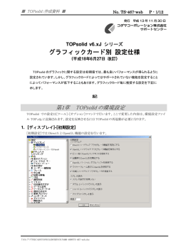 グラフィックカード別 設定仕様 - コダマコーポレーション株式会社