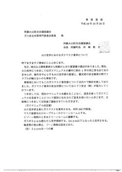 阿蘇火山防災会議協議会 ガス安全対策専門委員会委員 様