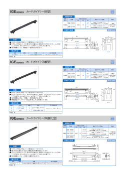 IGESERIES カードガイド（一体型） IGESERIES カードガイド（分離型