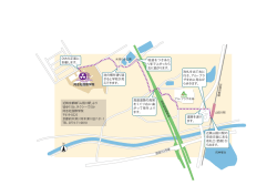 DIAの正面に 到着します。 池の横を通り過 ぎると学校が見 えてきます
