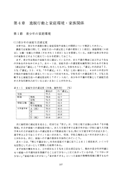 第4章 逸脱行動と家庭環境・家族関係