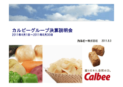 カルビーグループ決算説明会 2010年4月1日～2011年3月31日