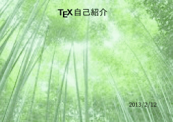 TEX自己紹介