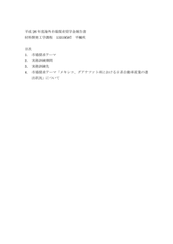 メキシコ、グアナファト州における日系自動車産業の進出状況