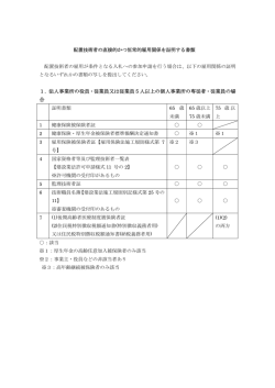 1．法人事業所の役員・従業員又は従業員5人以上の個人事業所の専従